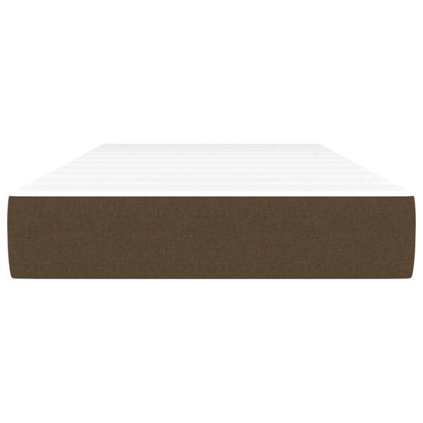 vidaXL Colchón de muelles ensacados tela marrón oscuro 90x190x20 cm