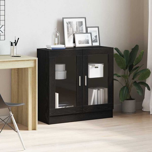vidaXL Librer&iacute;a Roble Negro 82,5 x 30,5 x 80 cm Madera de ingenier&iacute;a