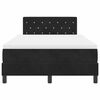 vidaXL Cama tipo Box Spring con colch&oacute;n Negro 120 x 200 cm Terciopelo