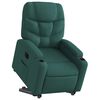 vidaXL Sillón eléctrico reclinable elevable de tela verde oscuro