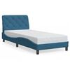 vidaXL Cama con colch&oacute;n terciopelo azul 90x190 cm