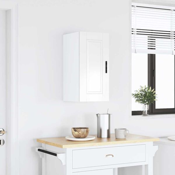 vidaXL Armario pared cocina Porto madera ingenier&iacute;a blanca alto brillo