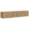 vidaXL Mueble de TV Montado en la Pared 2 uds. Roble artisan