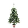 vidaXL &Aacute;rbol de Navidad artificial con luces y bolas verde 65 cm