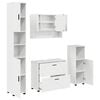 vidaXL Juego de muebles de ba&ntilde;o con caj&oacute;n con estante 4 pcs brillante