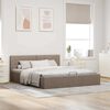 vidaXL Cama canap&eacute; hidr&aacute;ulica almacenaje sin colch&oacute;n taupe 160x200 cm