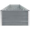 vidaXL Arriate de jard&iacute;n de acero galvanizado gris 480x80x45 cm