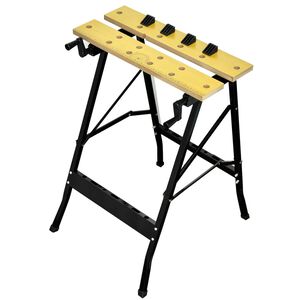 vidaXL Banco de Taller Plegable Carga 80 Kg Mesa de Sujeci&oacute;n Mesa de Trabajo