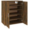 vidaXL Mueble zapatero madera contrachapada roble ahumado 60x35x70 cm