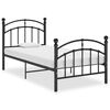 vidaXL Estructura de cama sin colch&oacute;n metal negro 100x200 cm