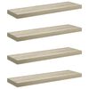 vidaXL Estantes flotantes pared 4 uds color roble MDF 80x23,5x3,8cm