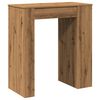 vidaXL Mesa alta con estantes madera roble artisian 95x47x103,5 cm