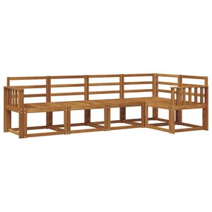 vidaXL Conjunto de sof&aacute;s de exterior 5 pcs Natural