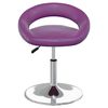 vidaXL Silla de comedor giratoria de cuero sint&eacute;tica morado