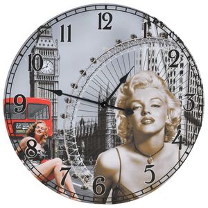 vidaXL Reloj de pared vintage 60 cm