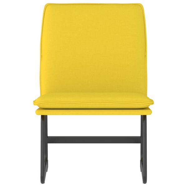 vidaXL Sill&oacute;n de relax tela amarillo claro 52x75x76 cm