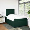 vidaXL Cama box spring con colch&oacute;n terciopelo verde oscuro 120x190 cm