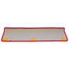 vidaXL Alfombrillas para escaleras 15 unidades 65x21x4 cm Borde rectangular rojo