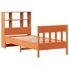 vidaXL Estructura de cama sin colch&oacute;n madera maciza marr&oacute;n 90x190 cm