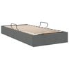 vidaXL Cama con almacenamiento Gris oscuro 90 x 190 cm tela