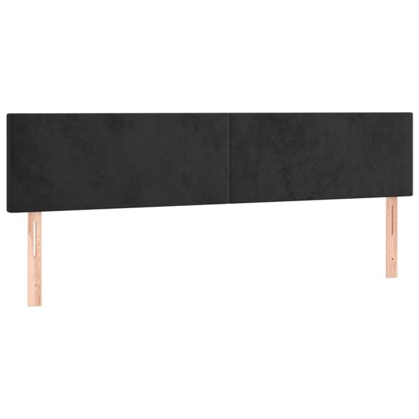 vidaXL Cabeceros 2 unidades de terciopelo negro 100x5x78/88 cm