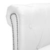 vidaXL Sofá Chesterfield en forma de L cuero sintético blanco