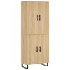 vidaXL Aparador alto madera contrachapada color roble 69,5x34x180 cm