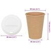 vidaXL Vasos de café de papel con tapa 1000 uds 12oz 300ml