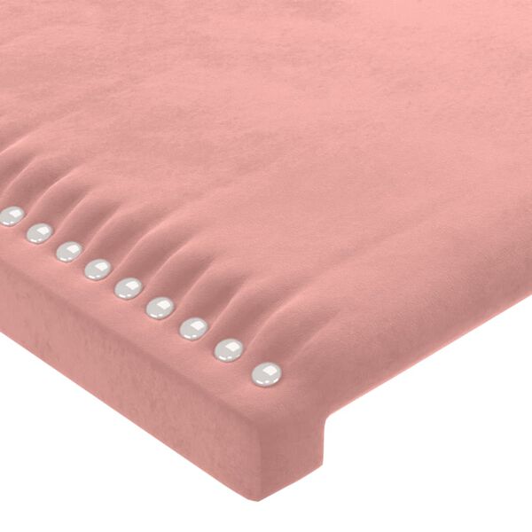 vidaXL Cabeceros terciopelo rosa 180x5x78/88 cm