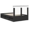 vidaXL Estructura de cama Negro 120 x 190 cm Madera de pino macizo