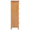 vidaXL Cajonera sinfonier de madera de roble maciza 45x32x110 cm