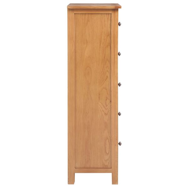 vidaXL Cajonera sinfonier de madera de roble maciza 45x32x110 cm