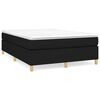 vidaXL Estructura de cama con somier tela negro 140x190 cm