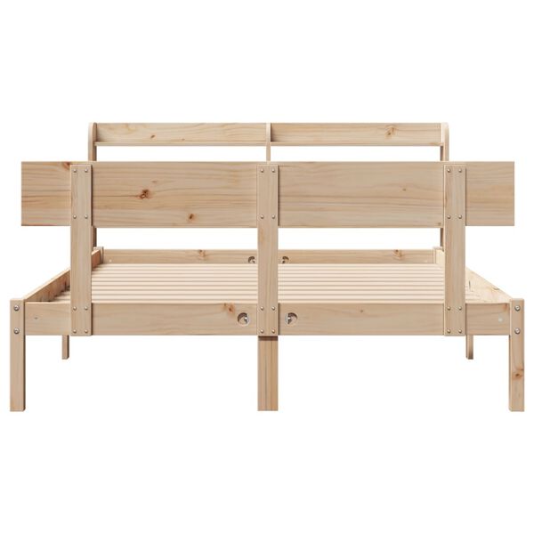 vidaXL Estructura de cama sin colchón madera maciza de pino 140x190 cm