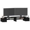 vidaXL Soporte para monitor madera maciza de pino negro 100x27,5x15 cm