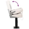 vidaXL Asiento de barco con pedestal altura ajustable 360&deg; giratorio