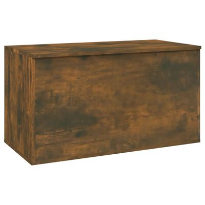 vidaXL Baúl almacenaje madera contrachapada roble ahumado 84x42x46 cm –  Bechester