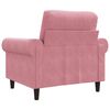 vidaXL Sill&oacute;n de terciopelo rosa 60 cm