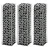 vidaXL Cestas de muro de gaviones alambre galvanizado 25x25x100 3 uds
