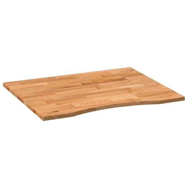 vidaXL Tablero escritorio rectangular madera maciza roble marr&oacute;n claro