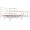 vidaXL Estructura de cama madera maciza blanco Super King 180x200 cm