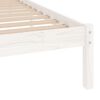 vidaXL Estructura de cama sin colchón madera maciza blanco 90x200 cm