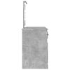 vidaXL Tocador con LED gris hormigón 130x50x132,5 cm