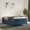 vidaXL Estructura de cama con somier terciopelo azul oscuro 120x200cm