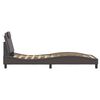 vidaXL Estructura de cama Viana sin colch&oacute;n cuero sint&eacute;tico gris 90x190 cm