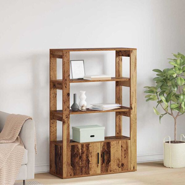 vidaXL Vitrina Madera vieja 30 x 80 x 119.5 cm Madera contrachapada