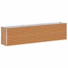 vidaXL Arriate elevado Marr&oacute;n Claro 290 x 50 x 68 cm Acero Galvanizado