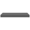 vidaXL Estantes flotantes de pared 2 uds MDF gris brillo 50x23x3,8 cm