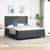vidaXL Cama Box Spring LED Gris Oscuro y 180 x 200 cm Tela de Pana
