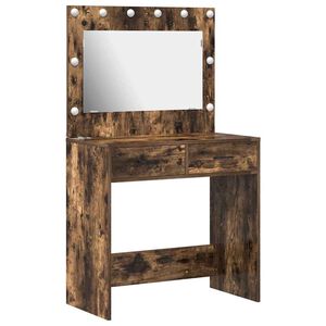 vidaXL Mesa Tocador Roble ahumado 78,5 x 41 x 135 cm